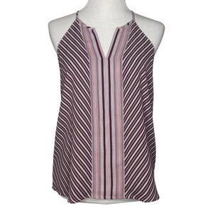 LOFT Womens Halter Top Size XS Racerback Spaghetti Straps Burgundy Pink
